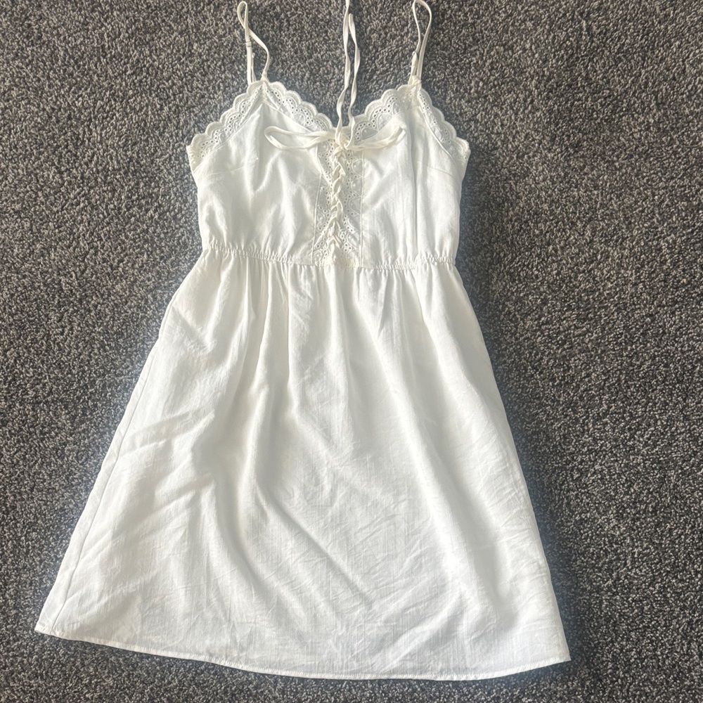 Promesa White Lace Mini Dress